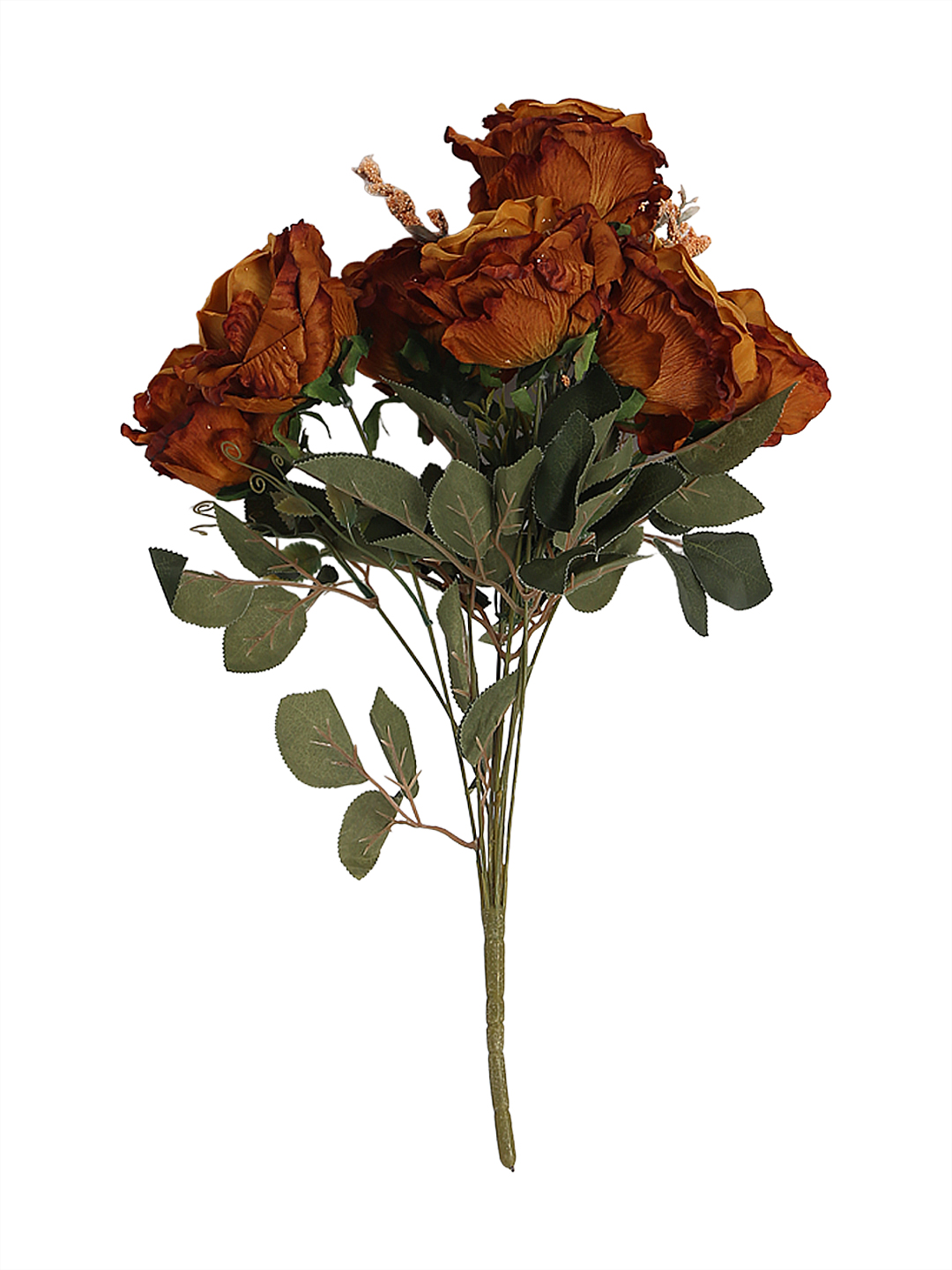 Fourwalls Premium Rose Flower Bunch (53 cm tall, 7 Heads, Brown) - Image 4