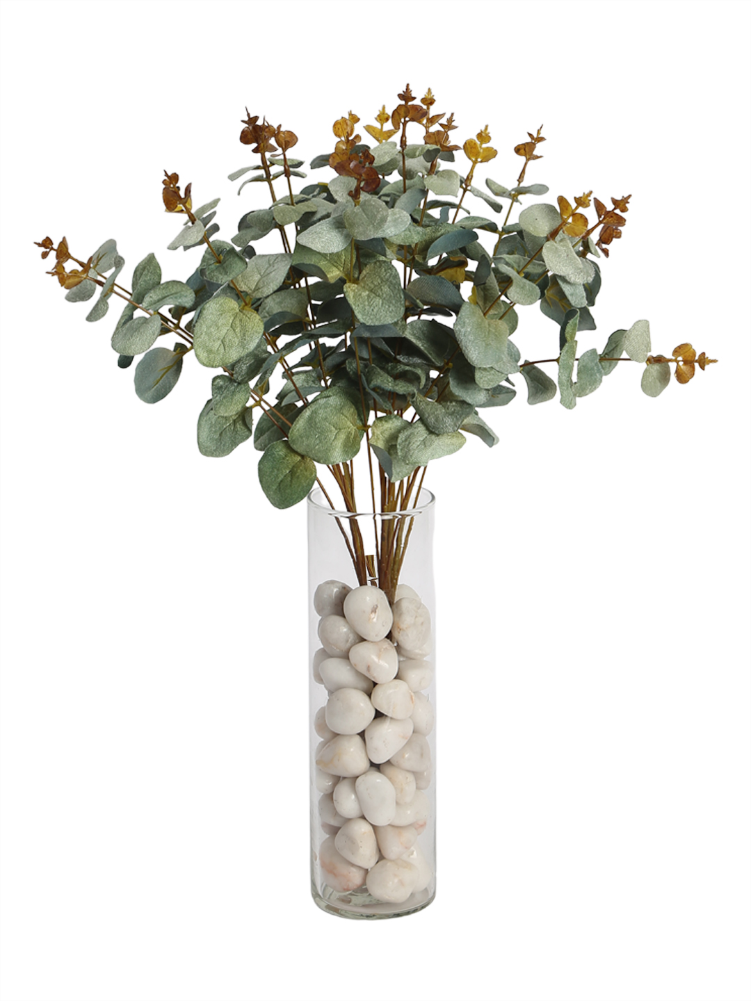 Fourwalls Premium Eucalyptus Velvet Flower Bunch (47 cm Tall, 20 Heads, Green) - Image 3