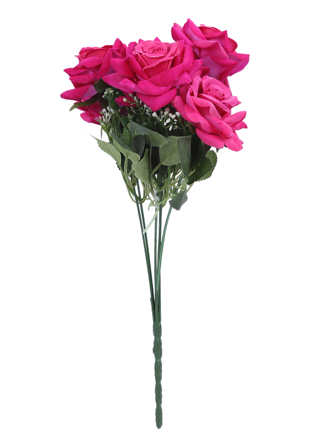 Fourwalls Beautiful Velvet Rose Bunch (40 cm Tall, 7 Heads, Dark/Pink) - Image 4