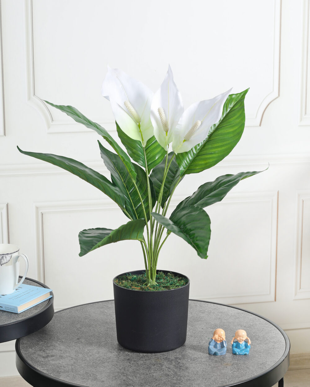 Fourwalls Artificial Spathiphyllum Plant – 2 Feet Tall