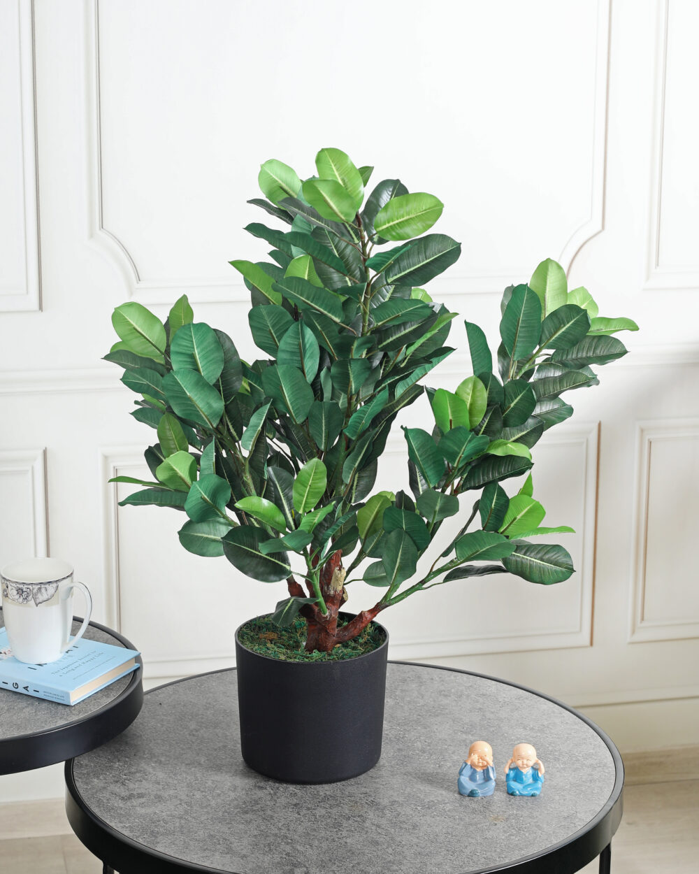 Fourwalls Artificial Quercus Plant – 2 Feet, Green Tall