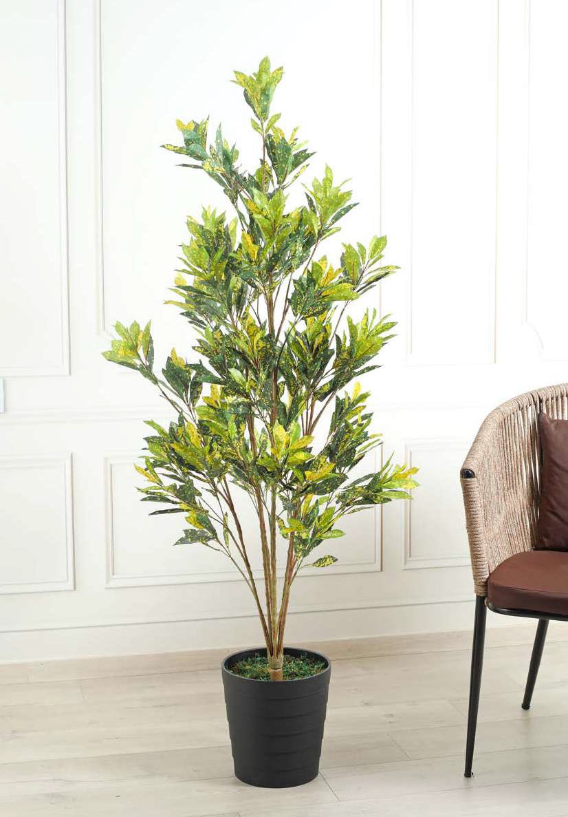 Fourwalls Fourwalls Artificial Croton Plant - 5 Feet