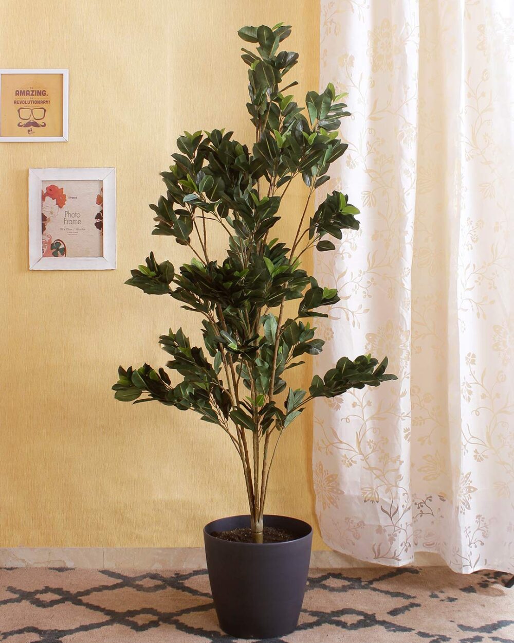 Fourwalls Artificial Small Leaves Ficus Plant - 5 Feet