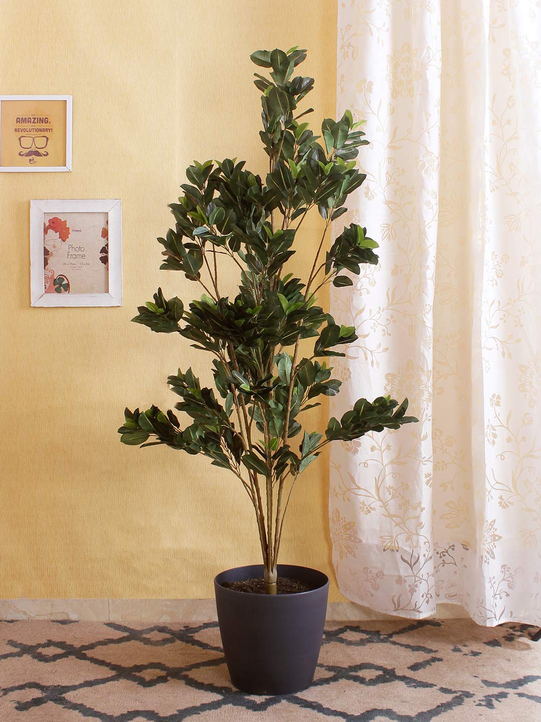 Fourwalls Artificial Small Leaves Ficus Plant - 5 Feet