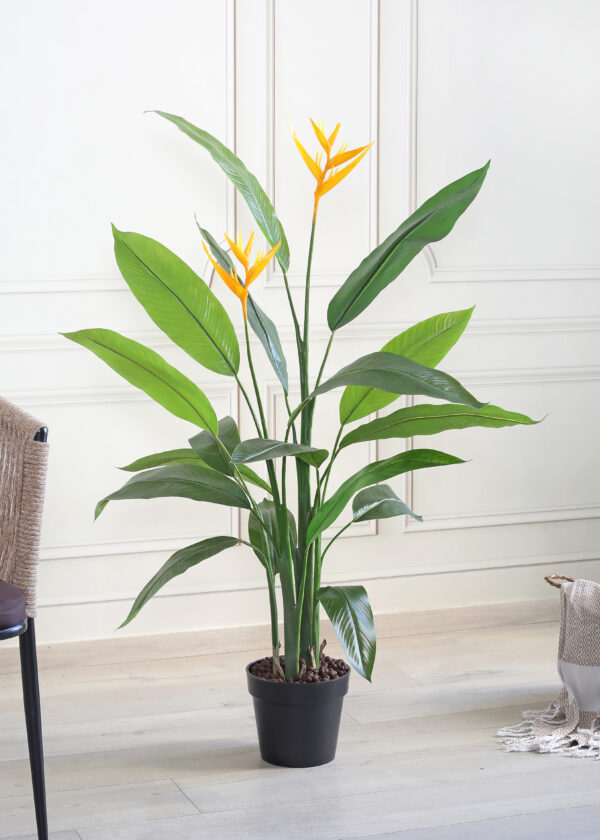 Fourwalls Artificial Birds of Paradise Plant with Pot – 4 Feet