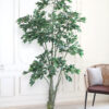 Artificial Ficus Tree with Pot – 6.8 Feet, Green