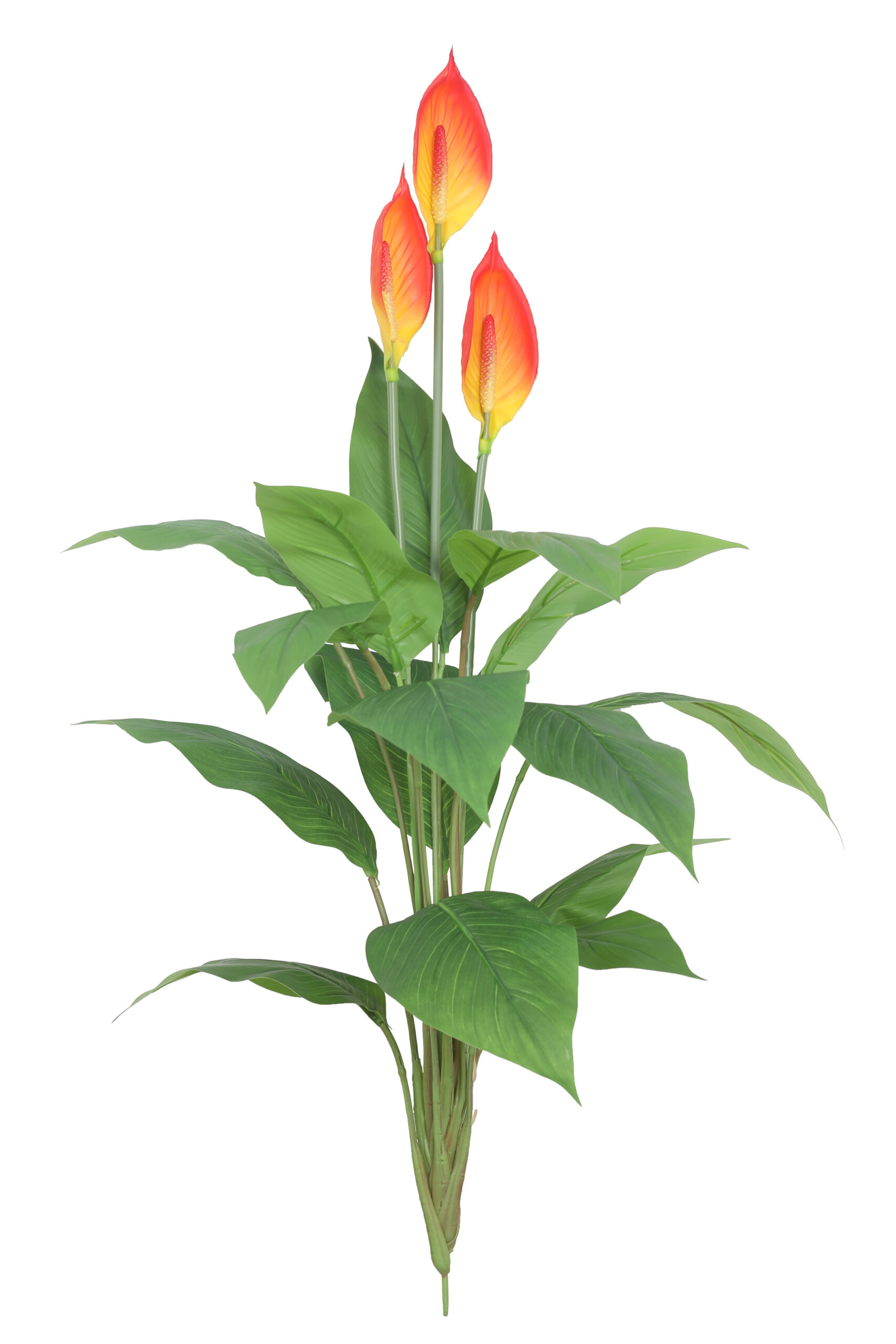 Artificial Real Touch Peace Lily Plant - 3.5 Feet, Orange - Image 2