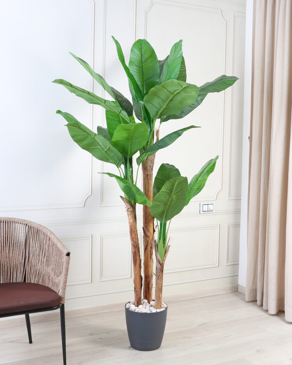 Fourwalls Artificial Banana Plant 3 Stumps - 6 Feet