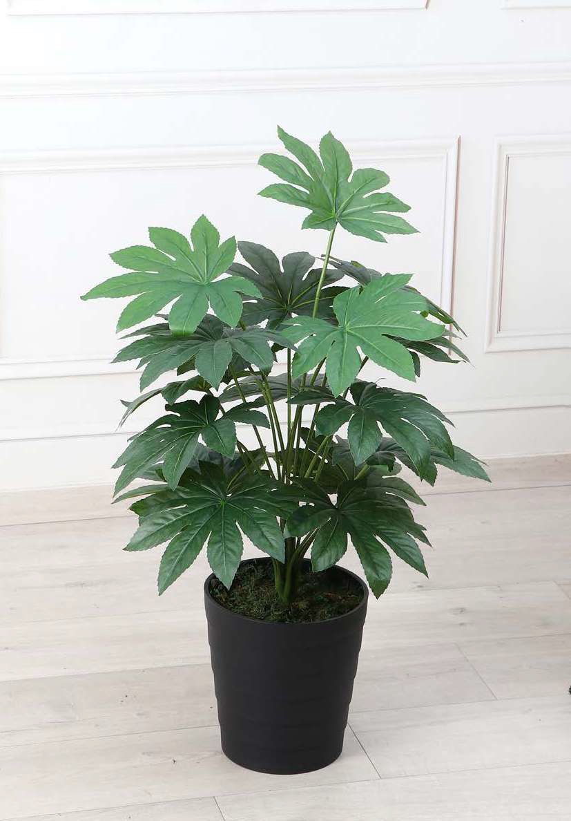 Fourwalls Artificial Plant with 18 Leaves - 2.5 Feet