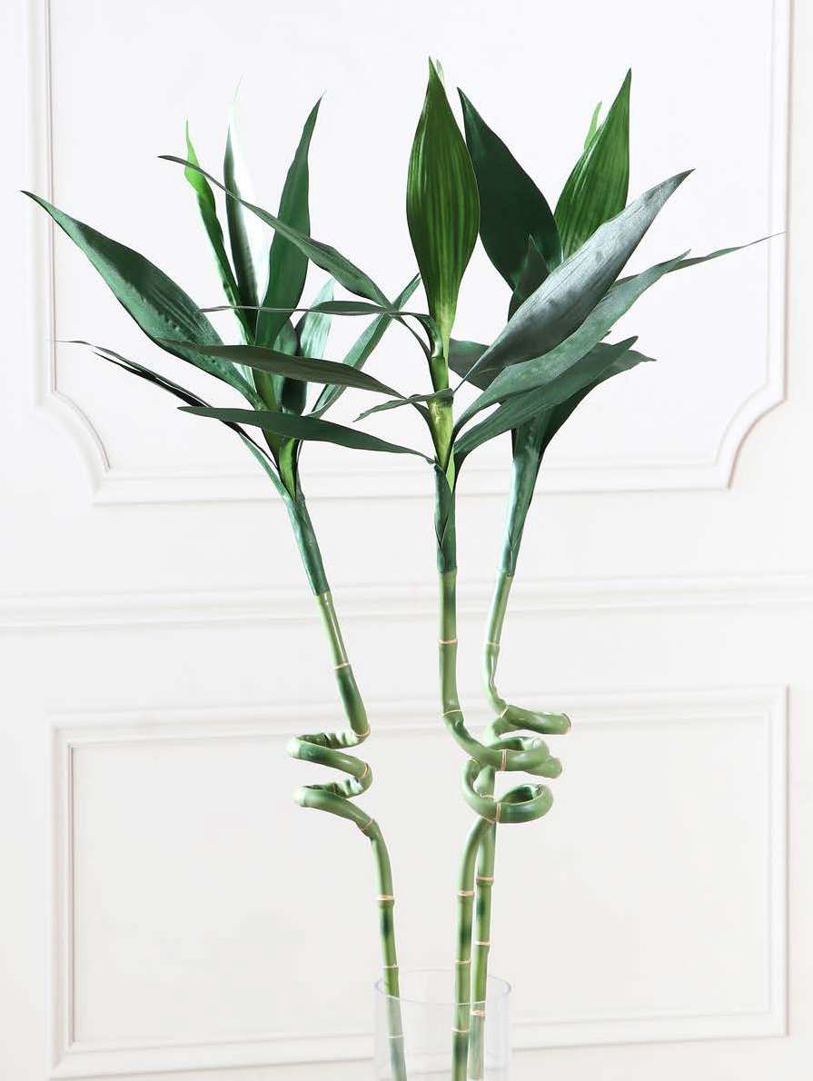 Fourwalls Artificial Dancing Bamboo Plant Spiral - Set of 3