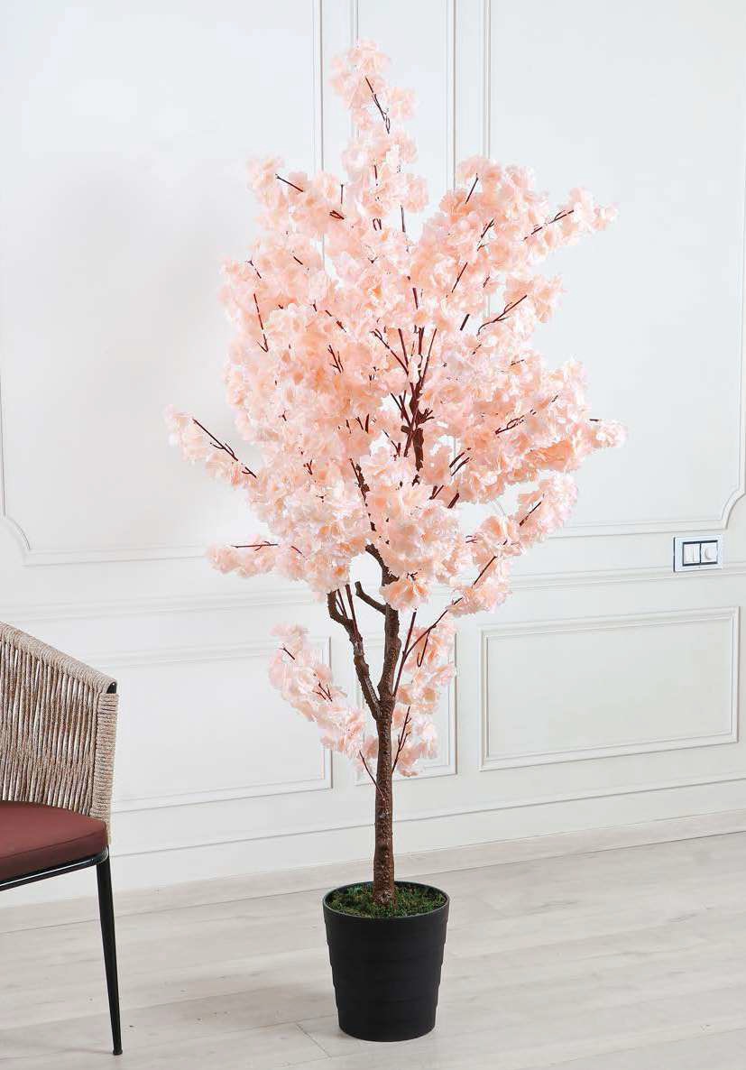 Fourwalls Artificial Cherry Blossom Tree - 6 Feet, Peach