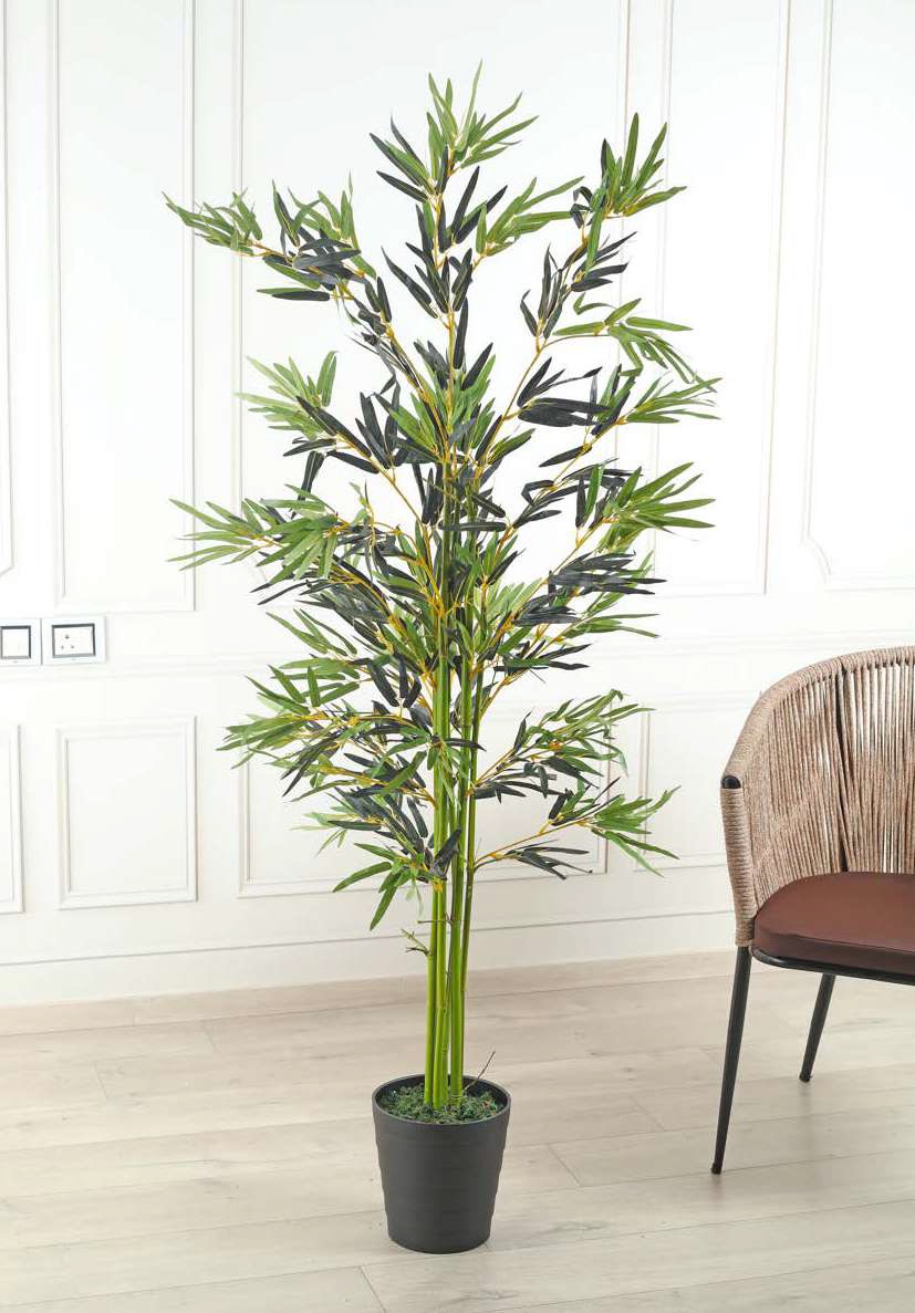 Fourwalls Artificial Bamboo Plant - 5.5 Feet, 6 Stems