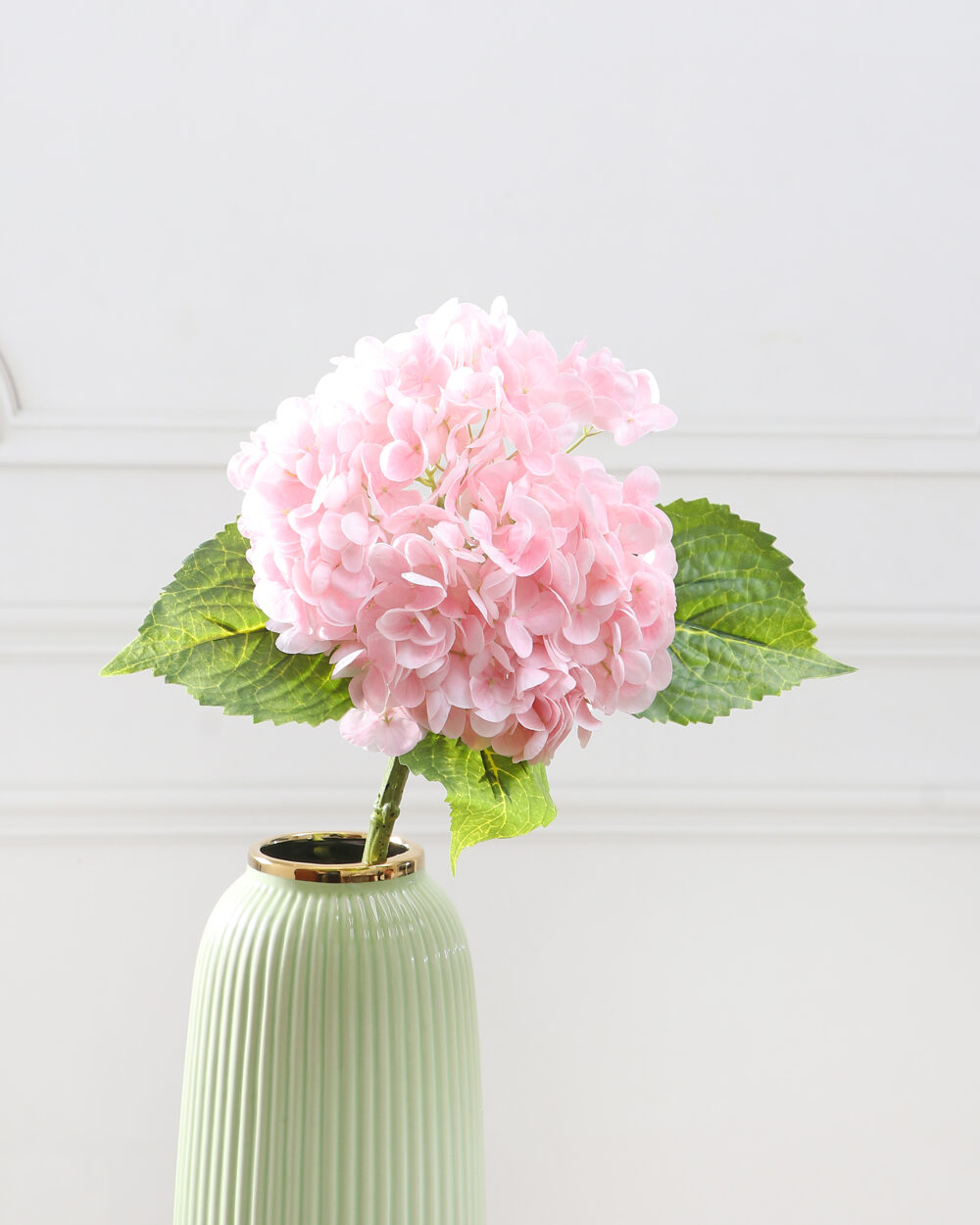 Artificial Real Touch Garden Hydrangea Flower Stem - Light Pink
