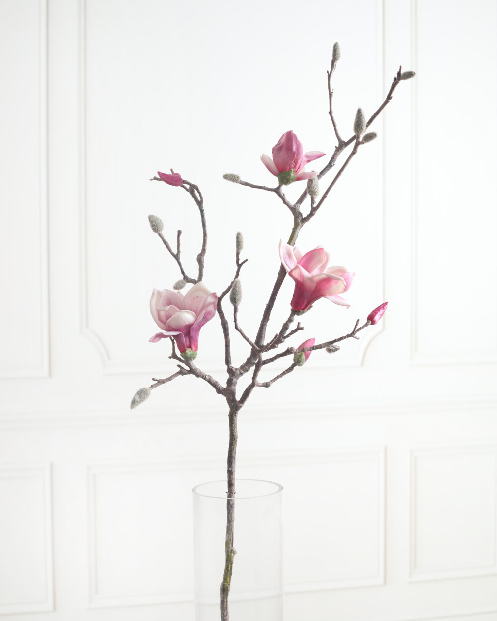 Artificial Real Touch Magnolia Flower Stem - Purple