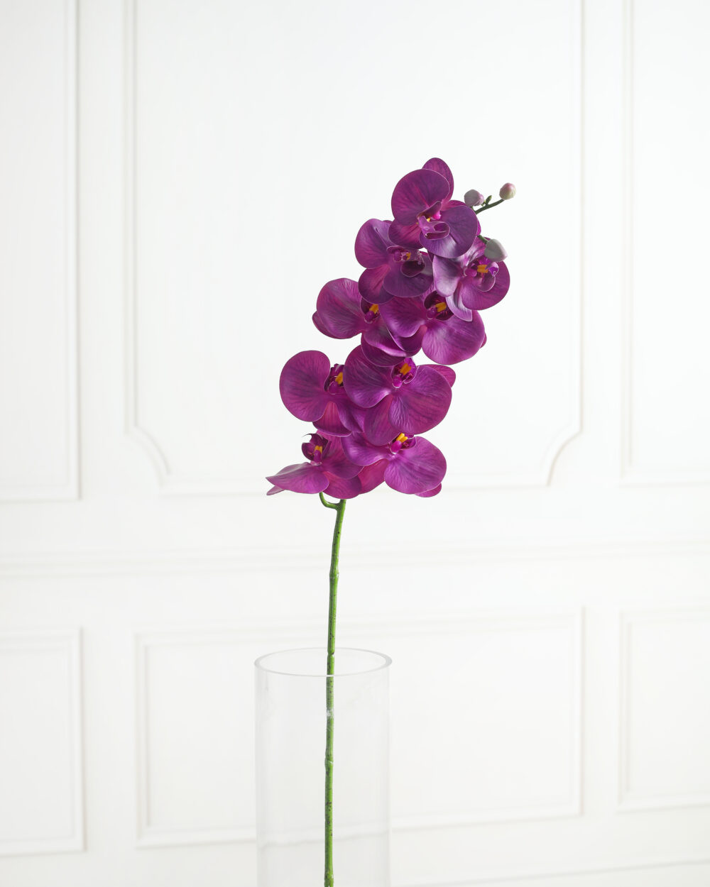 Artificial Real Touch Phalaenopsis Orchid Flower Stem - Purple