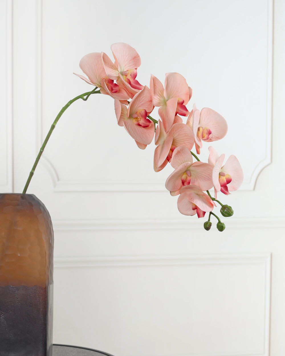 Artificial Real Touch Butterfly Orchid Flower Stem - Peach