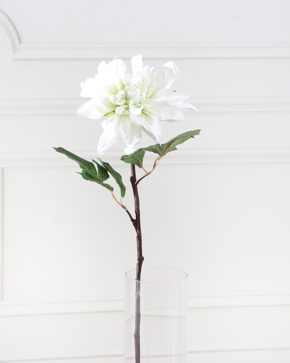 Artificial Real Touch Dahlia Flower Stems - White