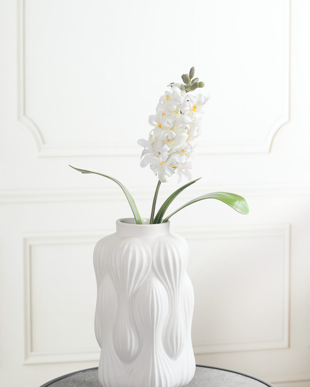 Artificial Real Touch Hyacinthus Flower Stem - White
