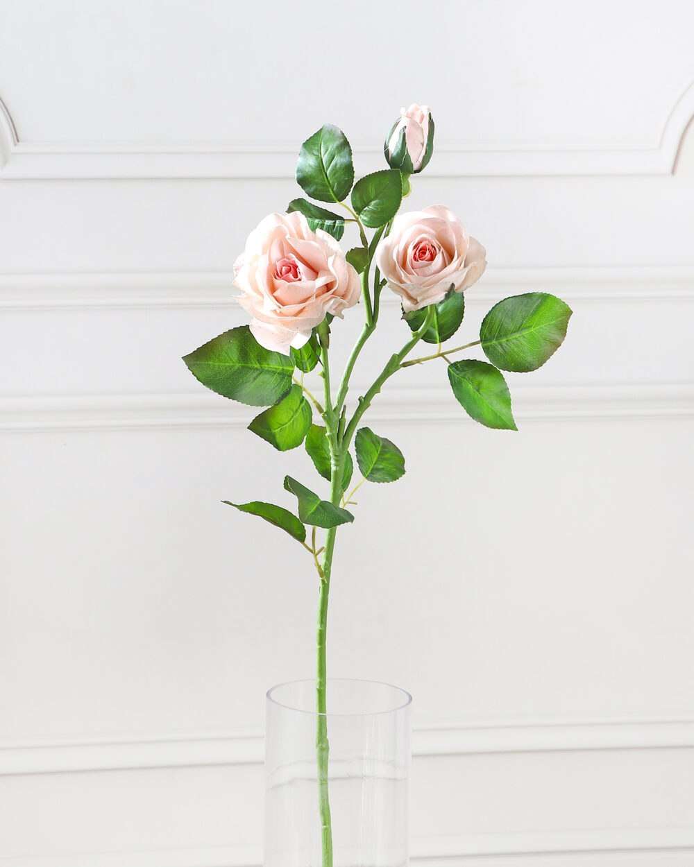 Artificial Real Touch Garden Rose Flower Stem - Peach