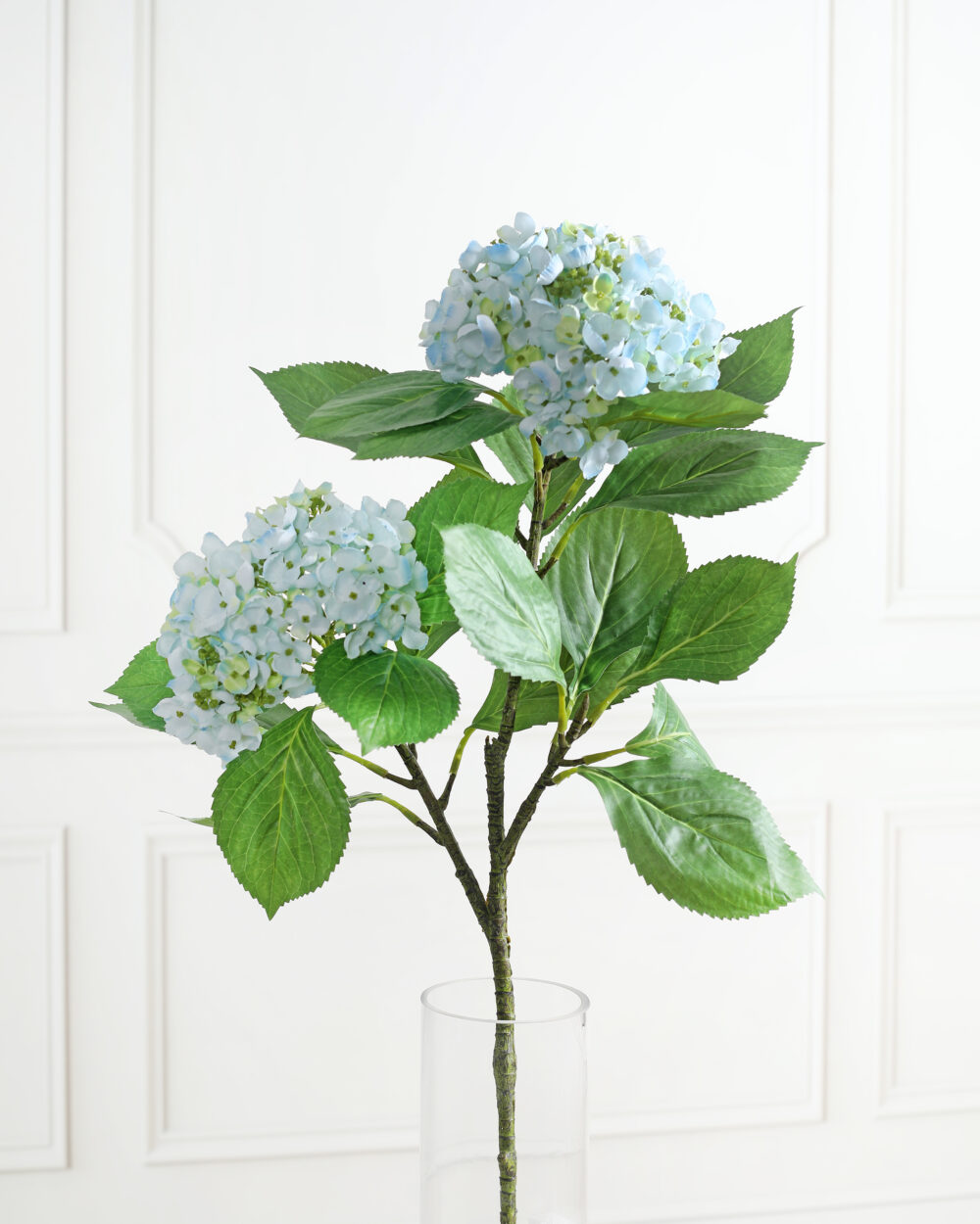 Faux Hydrangea Flower Stem - LIGHT BLUE