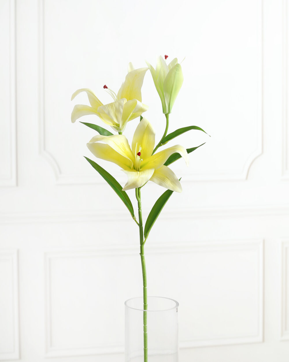 Artificial Real Touch Lily Flower Stems - Yellow