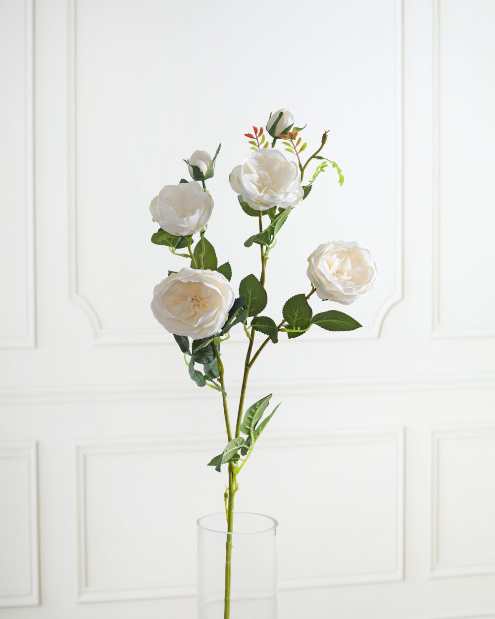 Artificial Peony Flower Stem - White