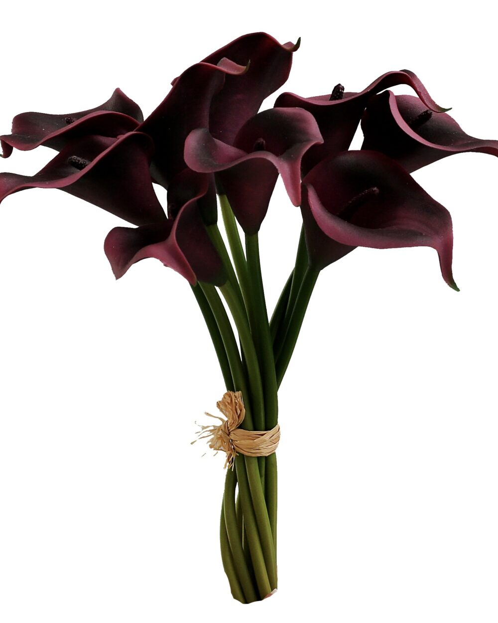Artificial Real Touch Calla Lily Flower Bunch - Purple