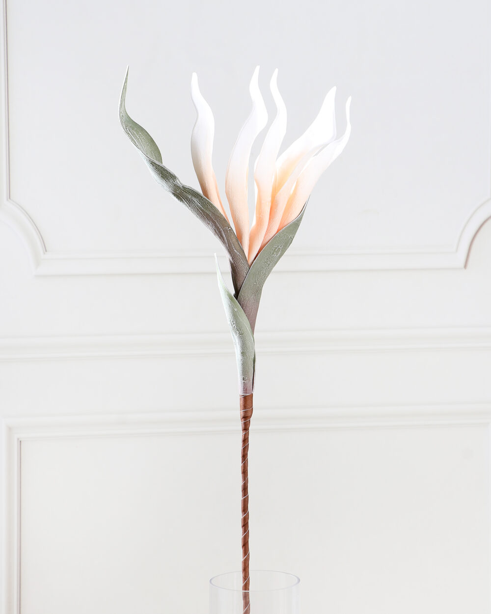 Artificial Bird of Paradise Foam Flower Stem - White