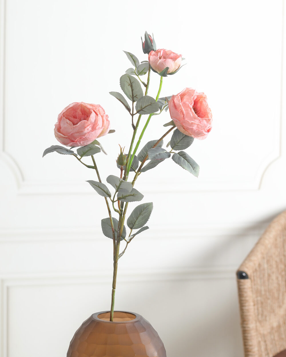 Artificial Peony Flower Stem - Peach