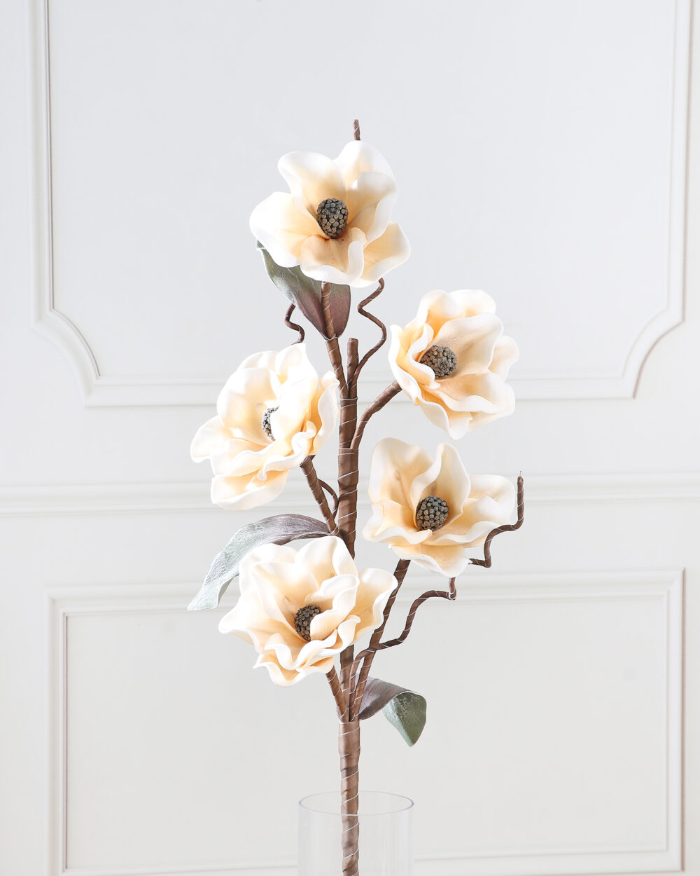 Artificial Camellia Foam Flower Stem - Beige