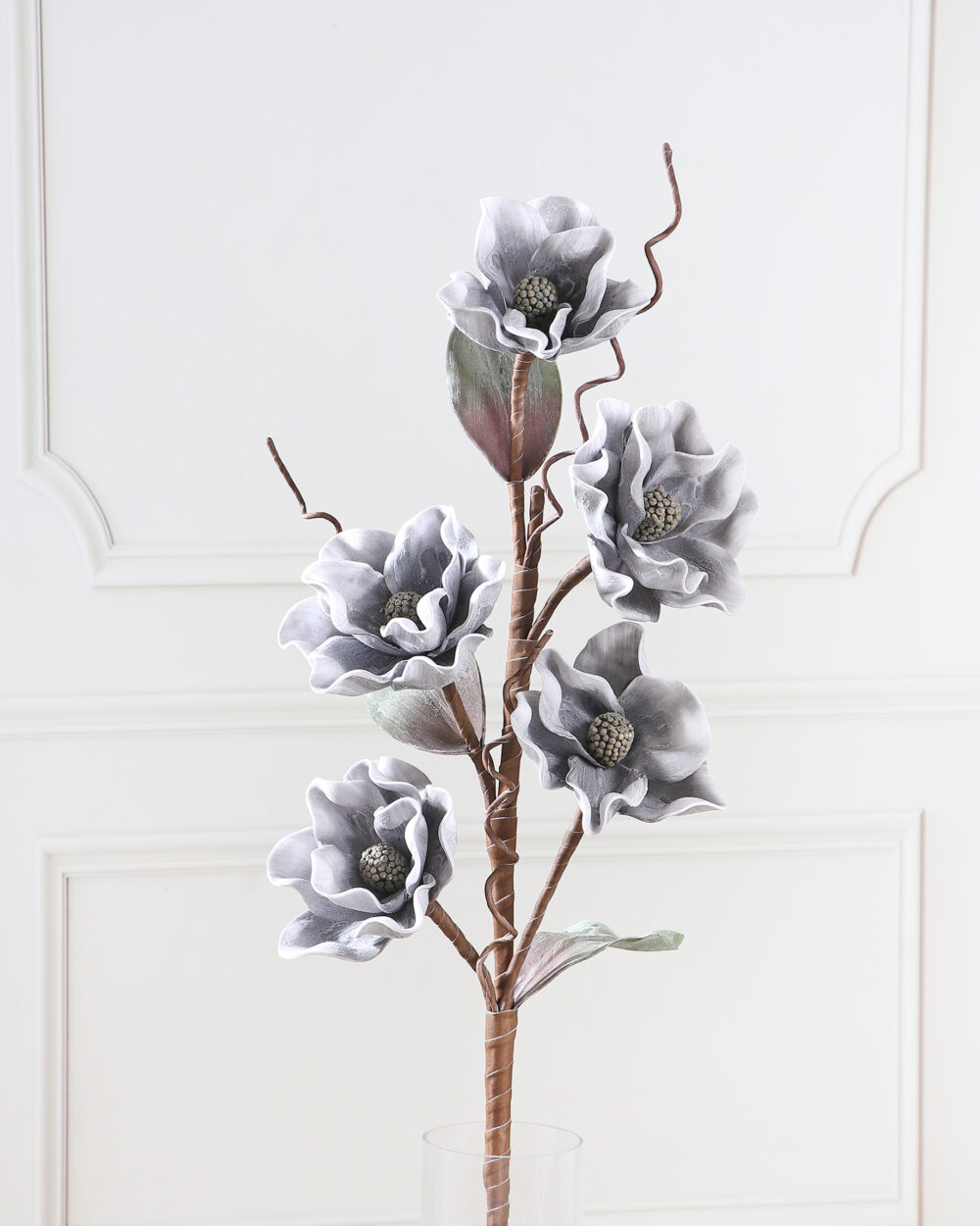 Artificial Camellia Foam Flower Stem - Grey