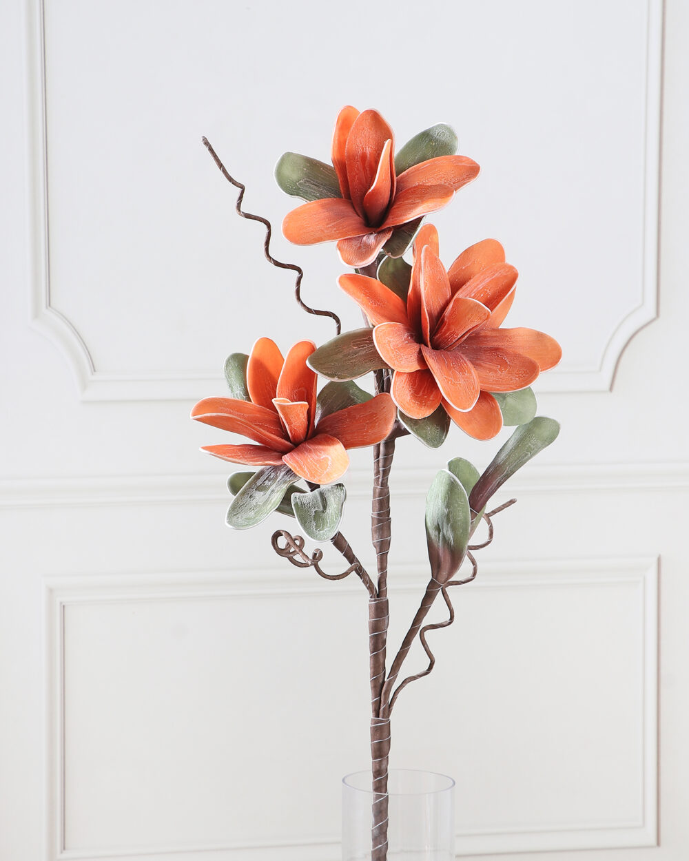 Artificial Jasmine Foam Flower Stem - Orange
