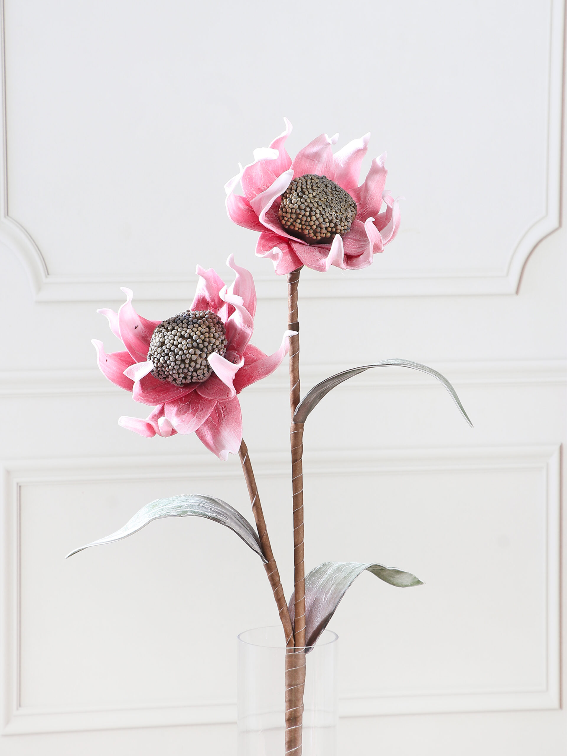 Artificial Star Dahlia Foam Flower Stem - Pink