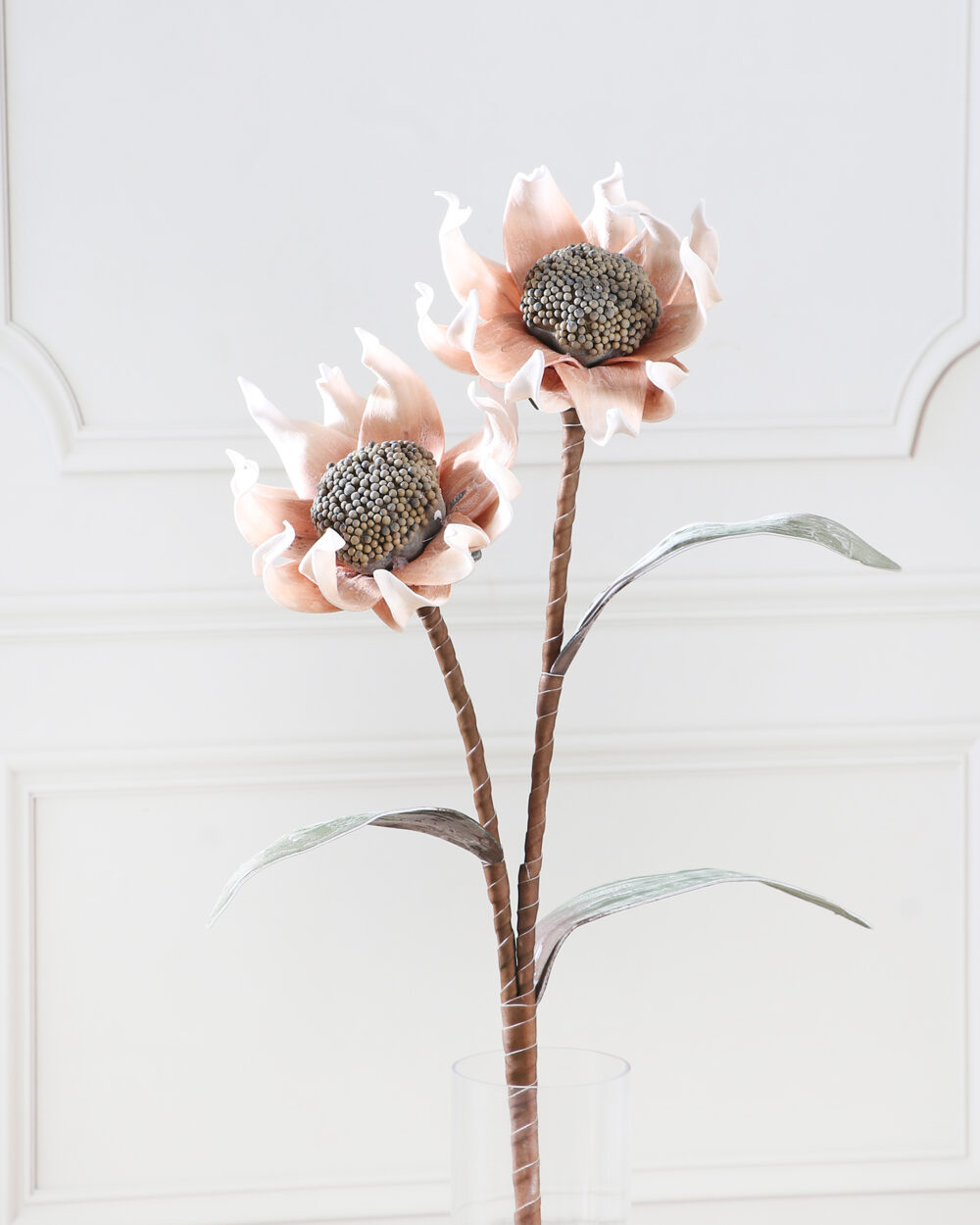 Artificial Star Dahlia Foam Flower Stem - Beige