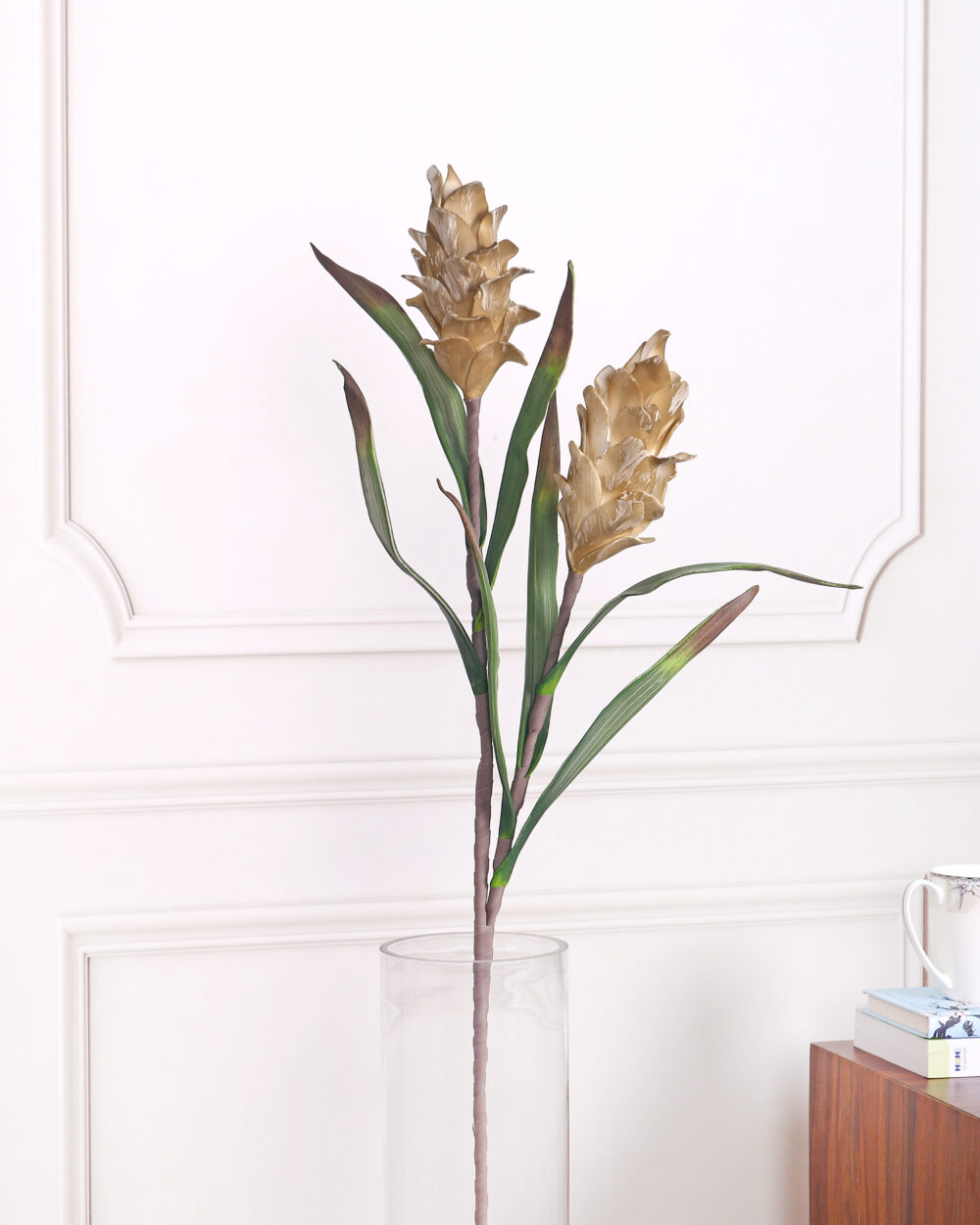 Artificial Ginger Foam Flower Stem - Brown