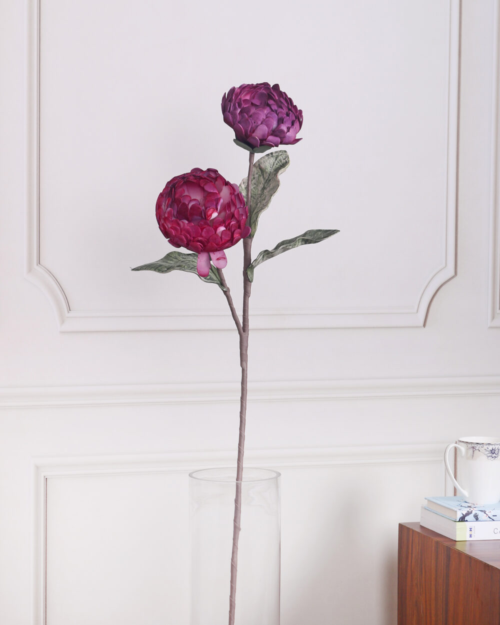Artificial Peony Foam Flower Stem - Purple