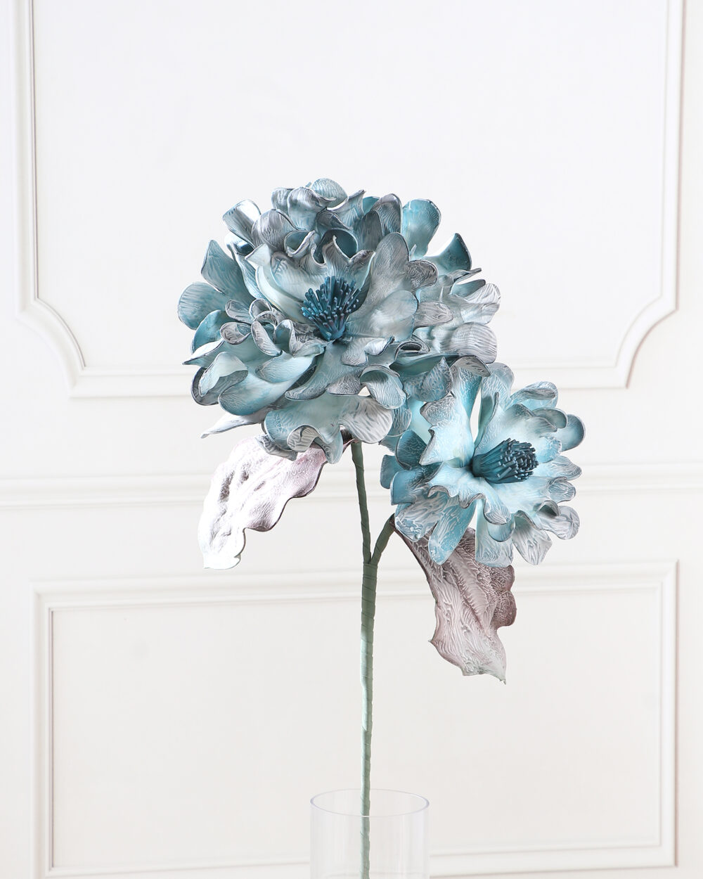 Artificial Oyster Foam Flower Stem - Blue