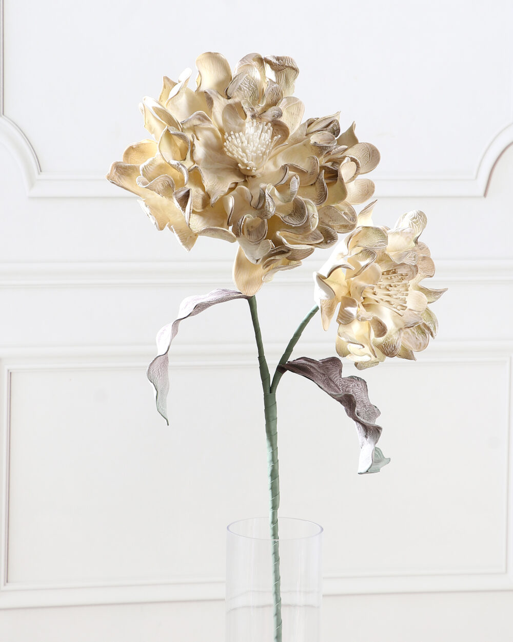 Artificial Oyster Foam Flower Stem - Olive