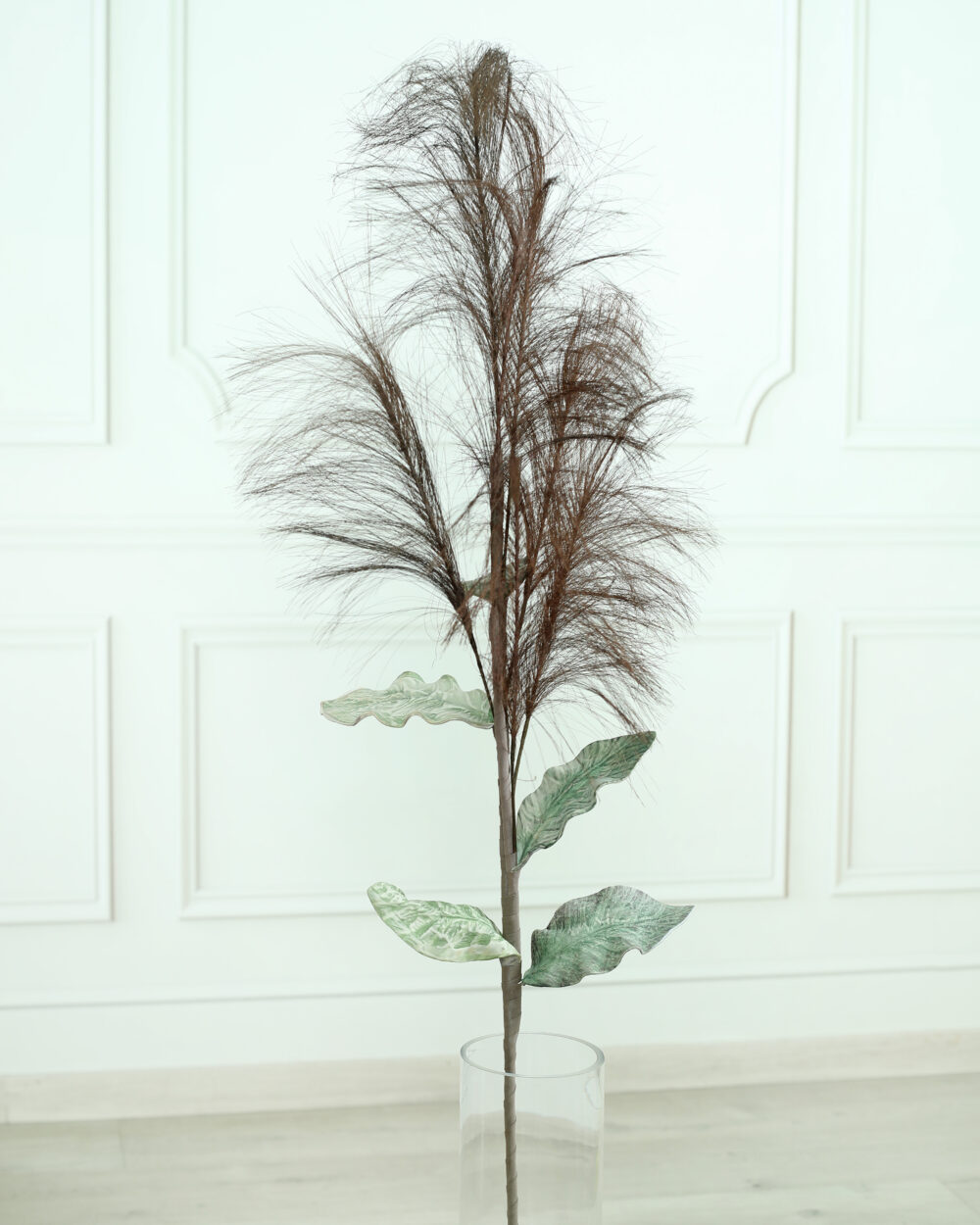 Artificial Pampas Foam Flower Stem - Brown