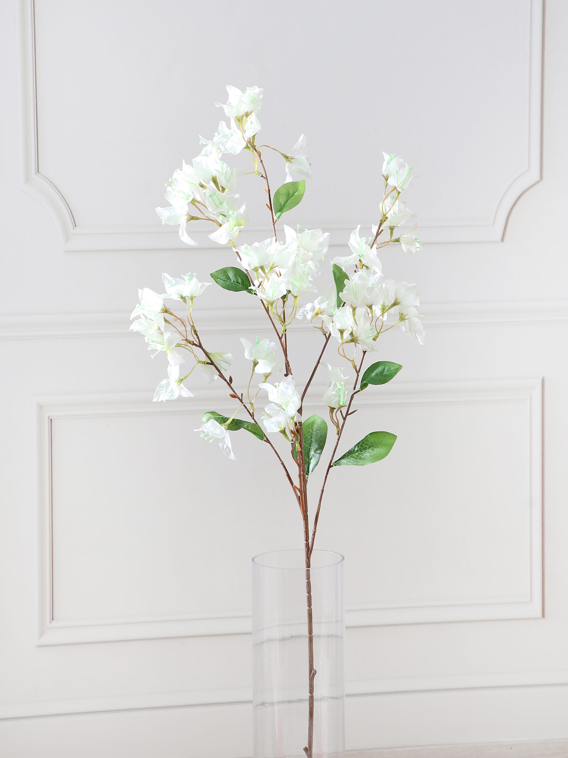 Artificial Bougainvillea Flower Stem - White
