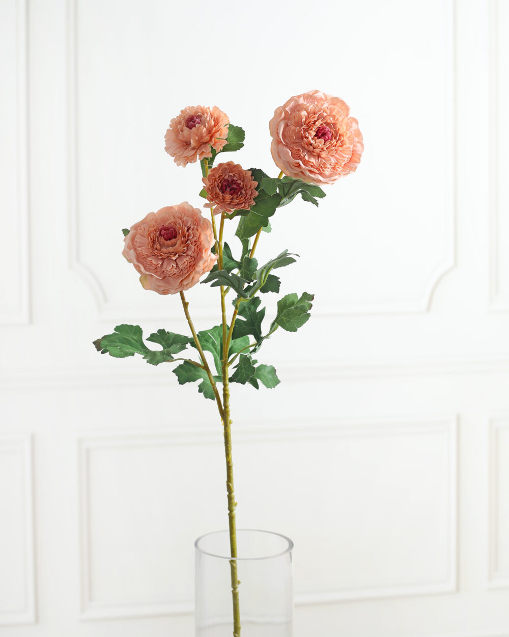 Artificial Peony Flower Stem - Peach