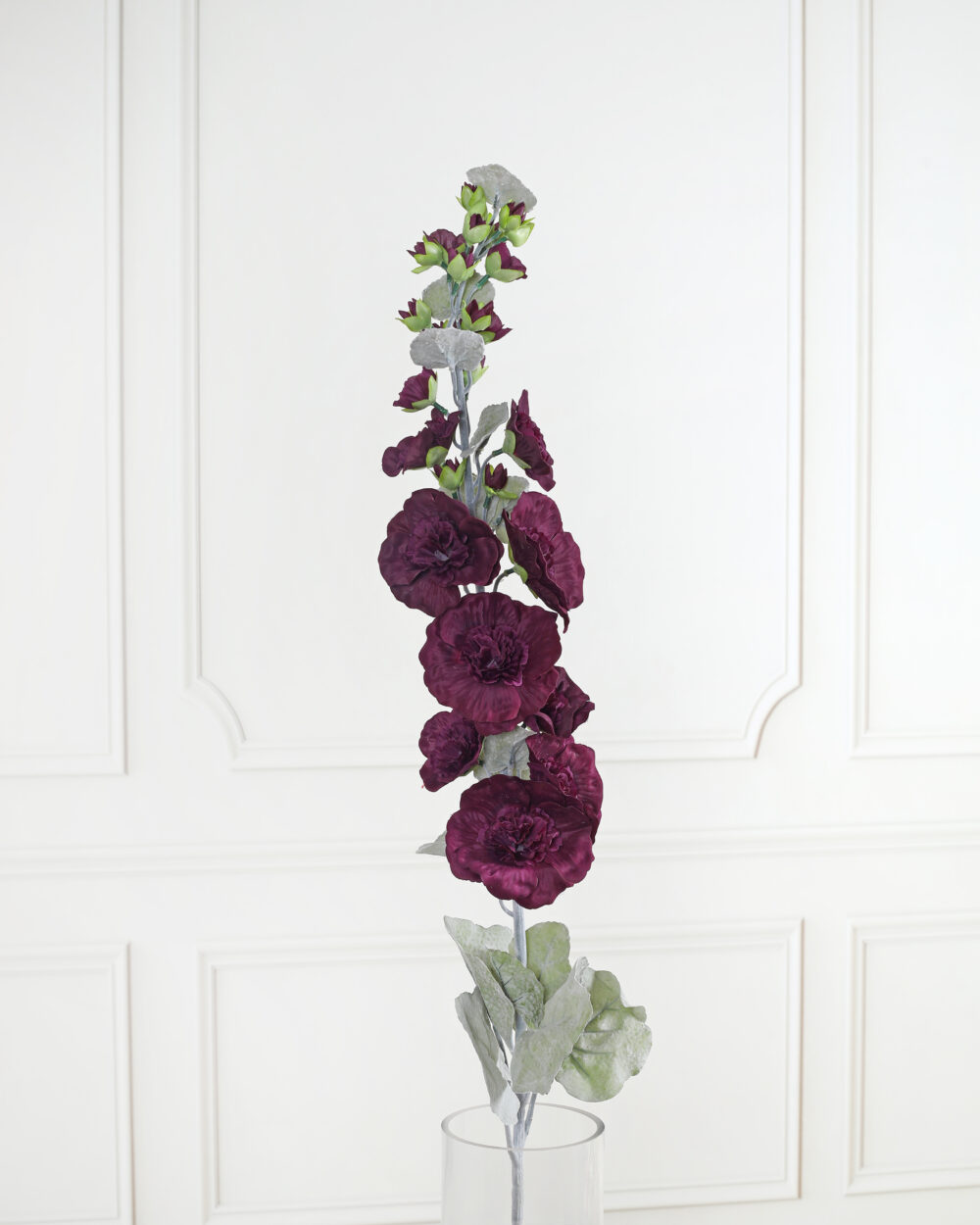 Artificial Hollyhock Flower Stem - LILAC