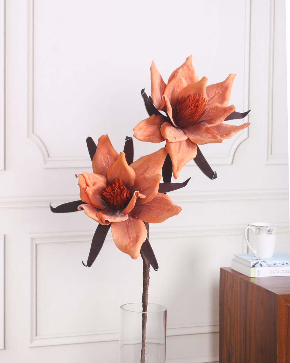 Artificial Eva Foam Flower Stem - Orange