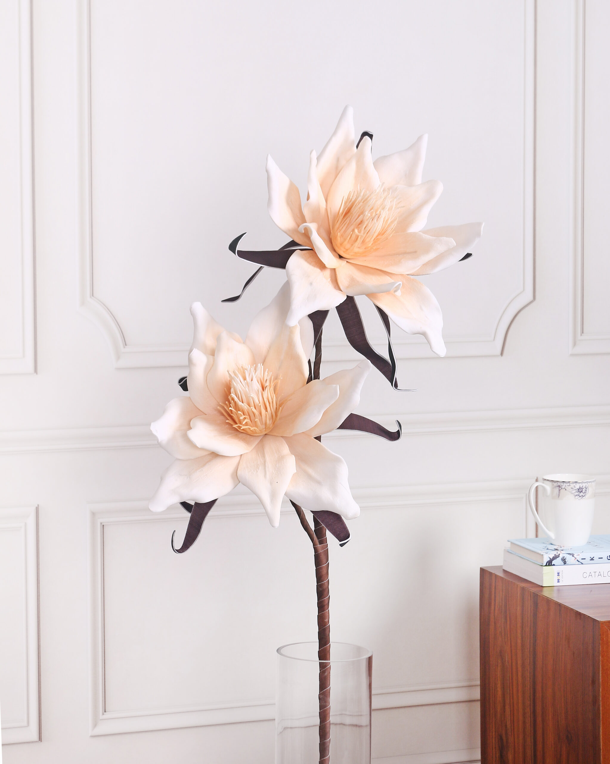 Artificial Eva Foam Flower Stem - Cream