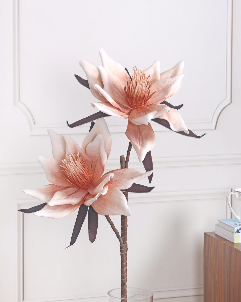 Artificial Eva Foam Flower Stem - Peach