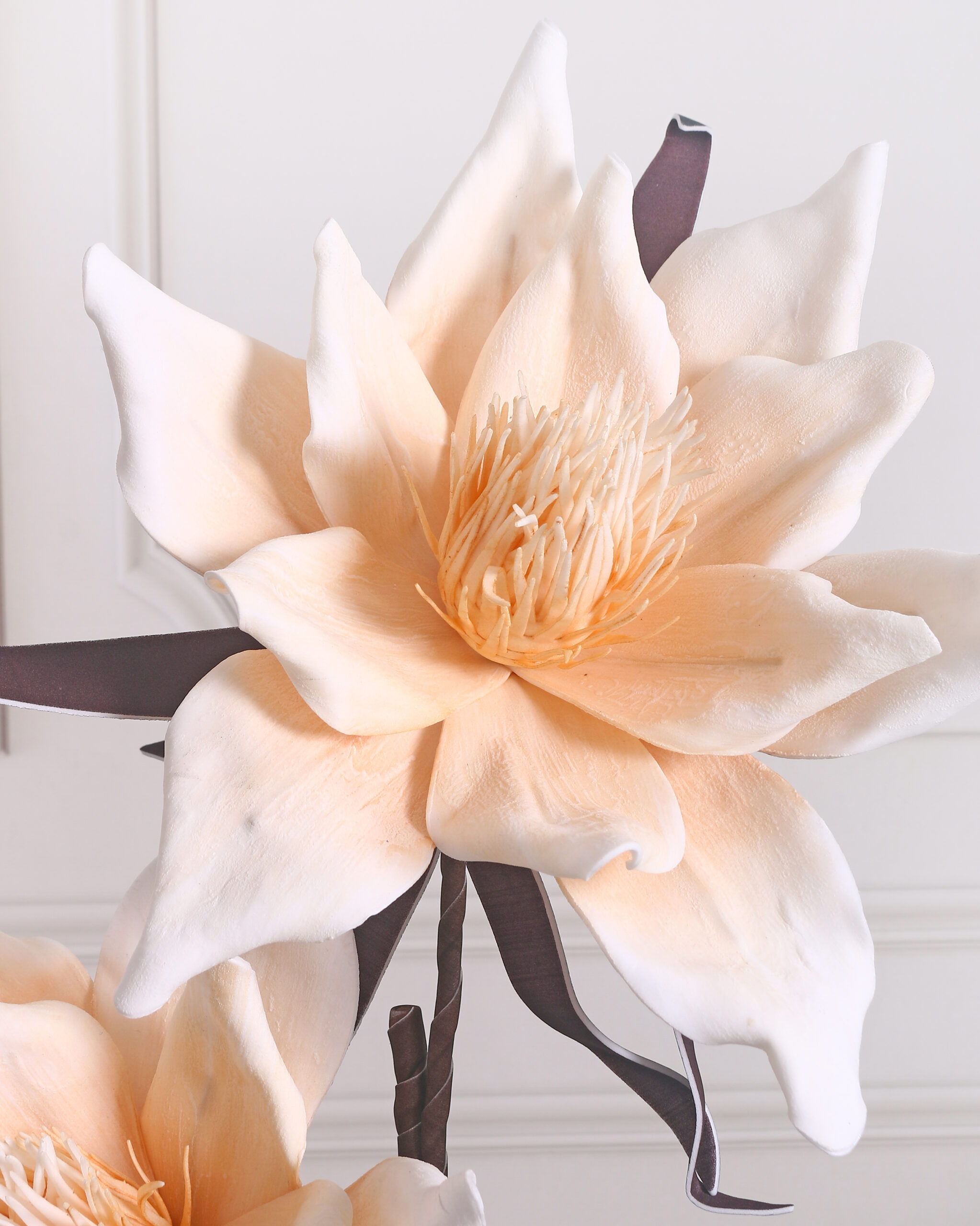 Artificial Eva Foam Flower Stem - Cream - Image 2