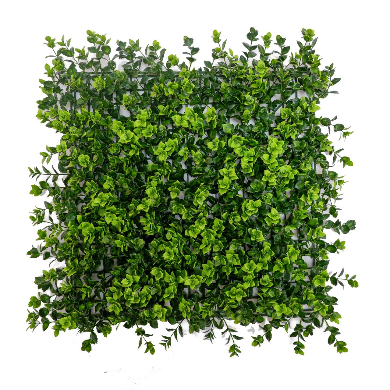 Buxus Hedge Green UV Resistant Artificial Vertical Wall Tile - 50 cm x 50 cm