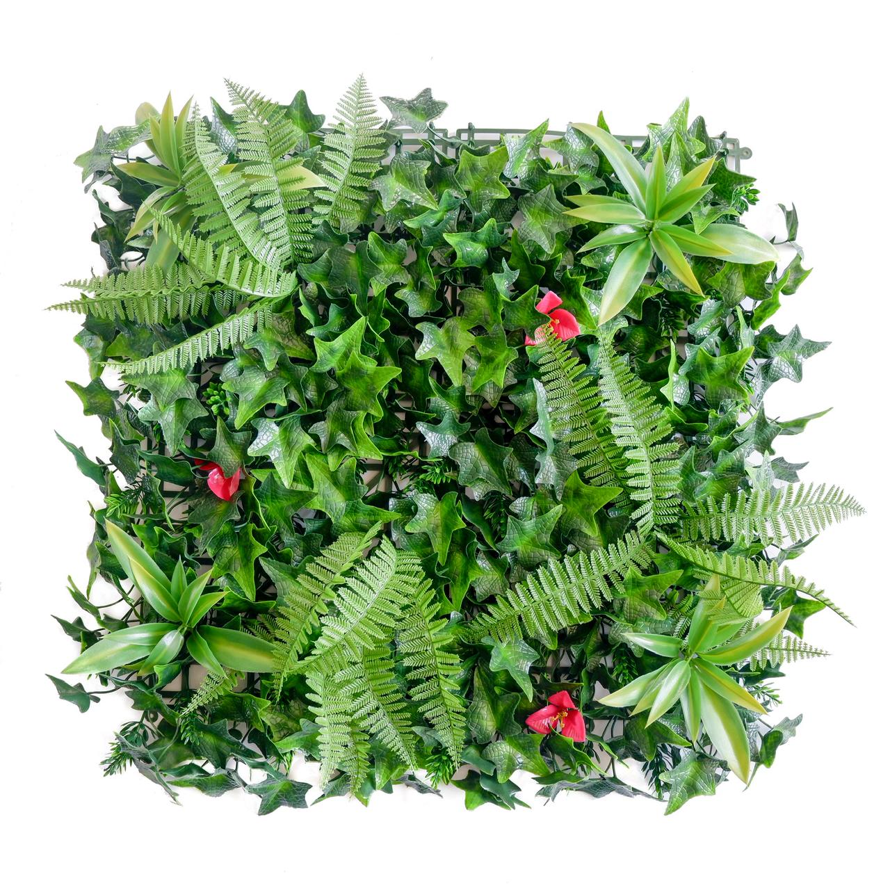 Flowering Lilac UV Resistant Artificial Vertical Wall Tile - 50 cm x 50 cm