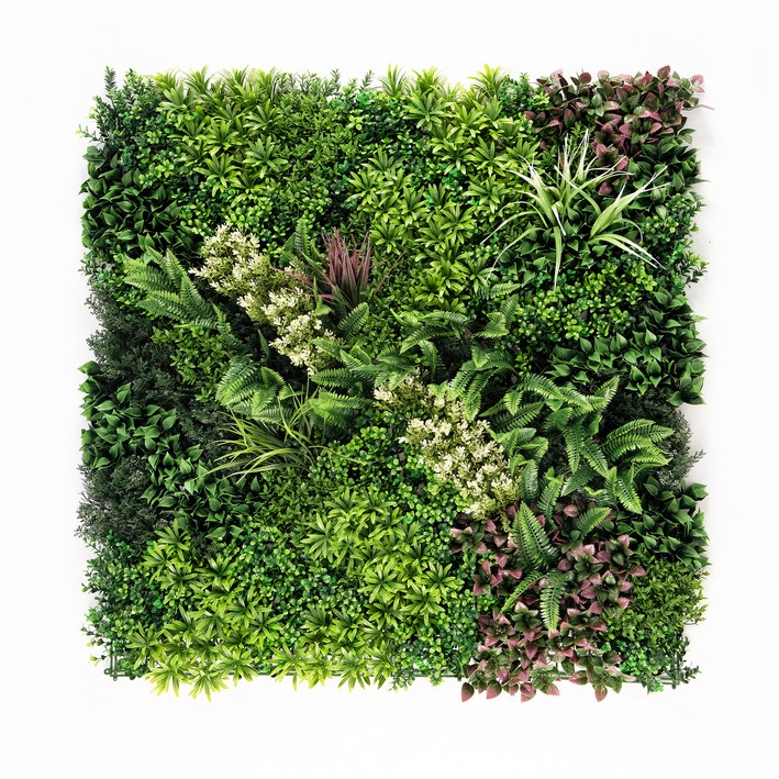 Botanical Garden UV Resistant Artificial Vertical Wall Garden Tile - 1 mtr x 1 mtr