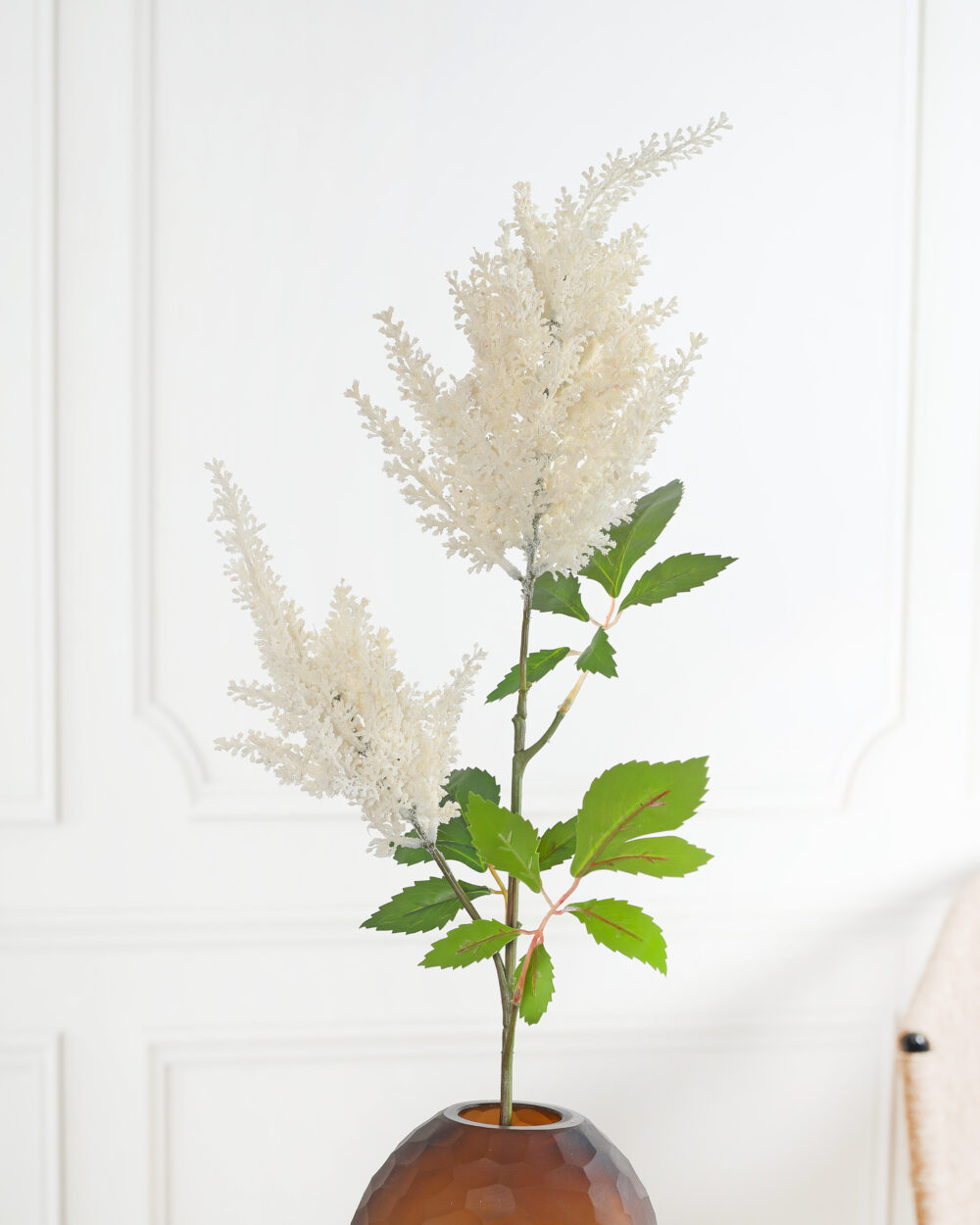 Artificial Real Touch Astilbe Flower Stem - White